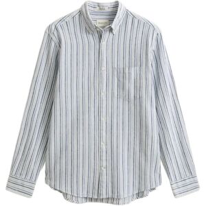 Gant Reg Cotton Linen Stripe Shirt S Blue S Gant Reg Cotton Linen Stripe Shirt S Blue S