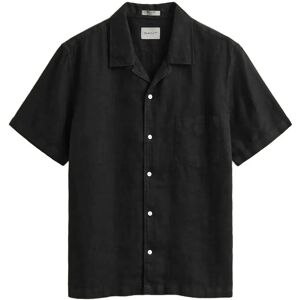 Gant Reg Gmnt Dyed Linen Ss Camp Shirt XXXL Black XXXL Gant Reg Gmnt Dyed Linen Ss Camp Shirt XXXL Black XXXL