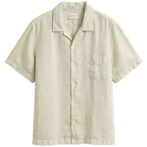 Gant Reg Gmnt Dyed Linen Ss Camp Shirt M Beige M Gant Reg Gmnt Dyed Linen Ss Camp Shirt M Beige M