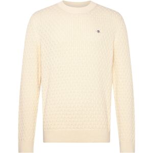 Gant Textured Cotton C-Neck XL Cream XL Gant Textured Cotton C-Neck XL Cream XL
