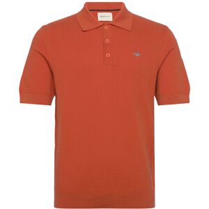 Gant Textured Cotton Ss Polo XL Orange XL Gant Textured Cotton Ss Polo XL Orange XL