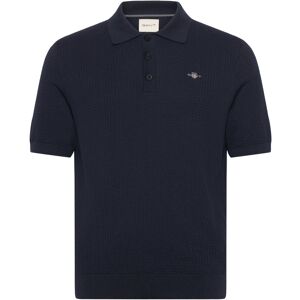 Gant Textured Cotton Ss Polo M Navy M Gant Textured Cotton Ss Polo M Navy M