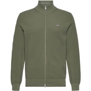 Gant Waffle Knit Zip Cardigan M Khaki M Gant Waffle Knit Zip Cardigan M Khaki M