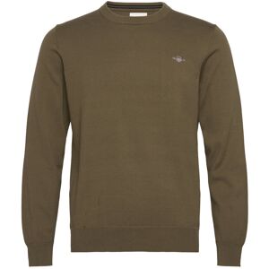 Gant Classic Cotton C-Neck L Khaki L Gant Classic Cotton C-Neck L Khaki L