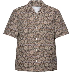 Pro-Ject Camp Collar Shirt - Earth Flower S Brown S Pro-Ject Camp Collar Shirt - Earth Flower S Brown S
