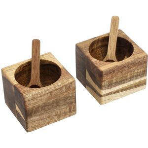 Holm Miniskålesæt Med 2 Skeer 2 Stk. 6X6X5CM Brown 6X6X5CM Holm Miniskålesæt Med 2 Skeer 2 Stk. 6X6X5CM Brown 6X6X5CM