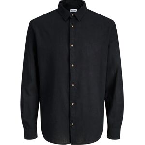 Jack & Jones Jjesummer Linen Blend Shirt L/S Sn M Black M Jack & Jones Jjesummer Linen Blend Shirt L/S Sn M Black M