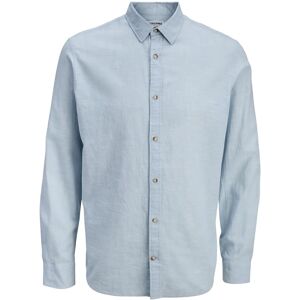 Jack & Jones Jjesummer Linen Blend Shirt L/S Sn XL Blue XL Jack & Jones Jjesummer Linen Blend Shirt L/S Sn XL Blue XL