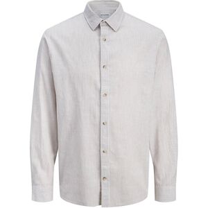 Jack & Jones Jjesummer Linen Blend Shirt L/S Sn M Grey M Jack & Jones Jjesummer Linen Blend Shirt L/S Sn M Grey M