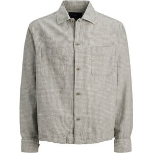 Jack & Jones Jprblamatt Linen Blend L/S Overshirt Sn XXL Grey XXL Jack & Jones Jprblamatt Linen Blend L/S Overshirt Sn XXL Grey XXL