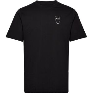 Knowledge Cotton Apparel Owl Chest Tee - Gots/Vegan M Black M Knowledge Cotton Apparel Owl Chest Tee - Gots/Vegan M Black M