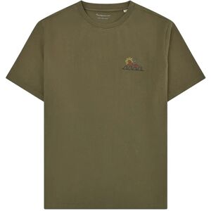 Knowledge Cotton Apparel Chest Print T-Shirt M Khaki M Knowledge Cotton Apparel Chest Print T-Shirt M Khaki M