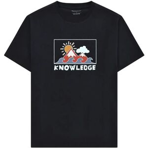 Knowledge Cotton Apparel Front Print T-Shirt L Black L Knowledge Cotton Apparel Front Print T-Shirt L Black L