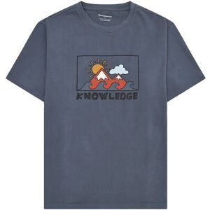 Knowledge Cotton Apparel Front Print T-Shirt XL Blue XL Knowledge Cotton Apparel Front Print T-Shirt XL Blue XL