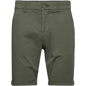 Knowledge Cotton Apparel Chuck Regular Chino Poplin Shorts - 28 Green 28 Knowledge Cotton Apparel Chuck Regular Chino Poplin Shorts - 28 Green 28