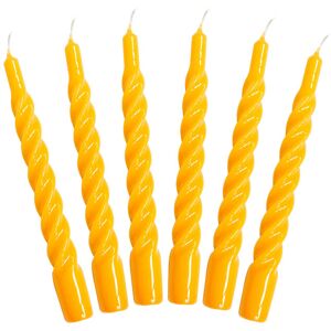 Kunstindustrien Twisted Candles, 6 Piece Box ONE SIZE Yellow ONE SIZE Kunstindustrien Twisted Candles, 6 Piece Box ONE SIZE Yellow ONE SIZE