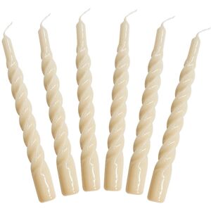 Kunstindustrien Twisted Candles, 6 Piece Box ONE SIZE Beige ONE SIZE Kunstindustrien Twisted Candles, 6 Piece Box ONE SIZE Beige ONE SIZE