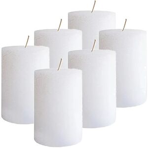 Kunstindustrien Rustic Pillar Candles 7X10CM White 7X10CM Kunstindustrien Rustic Pillar Candles 7X10CM White 7X10CM