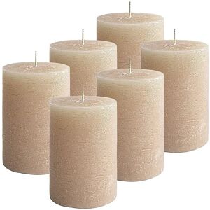 Kunstindustrien Rustic Pillar Candles 7X10CM Beige 7X10CM Kunstindustrien Rustic Pillar Candles 7X10CM Beige 7X10CM