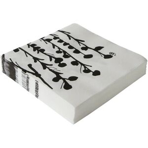 Kunstindustrien Napkins - Wild Flowers 40X40CM Black 40X40CM Kunstindustrien Napkins - Wild Flowers 40X40CM Black 40X40CM