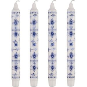 Kunstindustrien Musselmalet Taper Candles, 4 Pack ONE SIZE White ONE SIZE Kunstindustrien Musselmalet Taper Candles, 4 Pack ONE SIZE White ONE SIZE