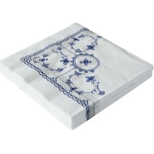 Kunstindustrien Musselmalet Lunch Napkins, 33X33, 20 Pce 33X33CM White 33X33CM Kunstindustrien Musselmalet Lunch Napkins, 33X33, 20 Pce 33X33CM White 33X33CM
