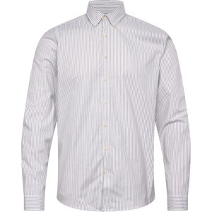 Lindbergh Striped Superflex Oxford L/S M Grey M Lindbergh Striped Superflex Oxford L/S M Grey M