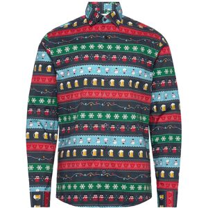 Lindbergh Aop Christmas Shirt L/S L Patterned L Lindbergh Aop Christmas Shirt L/S L Patterned L