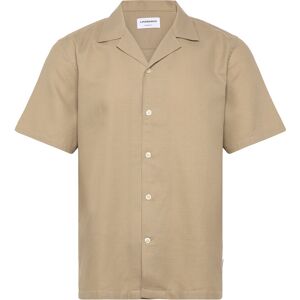 Lindbergh Solid Dobby Cotton Shirt S/S XL Beige XL Lindbergh Solid Dobby Cotton Shirt S/S XL Beige XL
