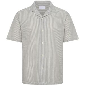 Lindbergh Striped Seersucker Resort Shirt S/S XL Green XL Lindbergh Striped Seersucker Resort Shirt S/S XL Green XL