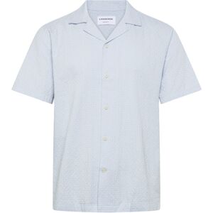 Lindbergh Two Color Structure Cotton/Linen Sh M Blue M Lindbergh Two Color Structure Cotton/Linen Sh M Blue M