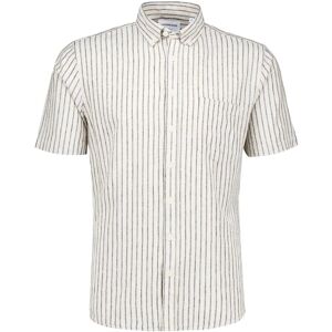 Lindbergh Striped Cotton/Linen Shirt S/S XXL Beige XXL Lindbergh Striped Cotton/Linen Shirt S/S XXL Beige XXL
