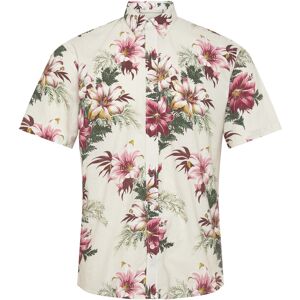 Lindbergh Linen Blend Shirt S/S L Cream L Lindbergh Linen Blend Shirt S/S L Cream L