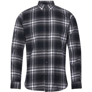 Lindbergh Brushed Checked Shirt L/S XXL Black XXL Lindbergh Brushed Checked Shirt L/S XXL Black XXL