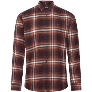 Lindbergh Brushed Checked Shirt L/S L Brown L Lindbergh Brushed Checked Shirt L/S L Brown L