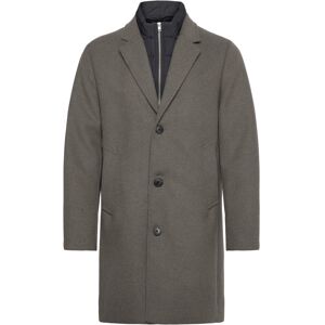 Lindbergh Detachable Collar Lapel Coat M Grey M Lindbergh Detachable Collar Lapel Coat M Grey M