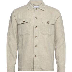 Lindbergh Cotton Linen Overshirts L/S L Beige L Lindbergh Cotton Linen Overshirts L/S L Beige L
