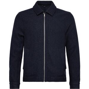 Lindbergh Wool Blend Zip Through Overshirt M Navy M Lindbergh Wool Blend Zip Through Overshirt M Navy M