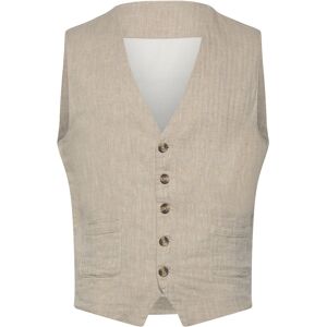 Lindbergh Cotton Linen Waistcoat XXXL Beige XXXL Lindbergh Cotton Linen Waistcoat XXXL Beige XXXL