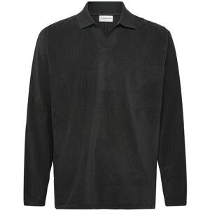 Lindbergh V-Neck Jacquard Polo L/S XL Black XL Lindbergh V-Neck Jacquard Polo L/S XL Black XL