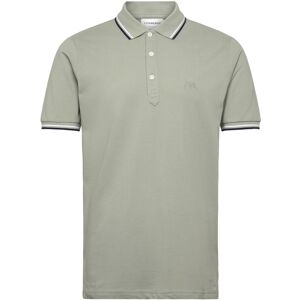 Lindbergh Polo Pique W. Contrast Piping M Green M Lindbergh Polo Pique W. Contrast Piping M Green M