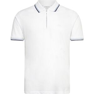 Lindbergh Polo Shirt W. Contrast Piping XL White XL Lindbergh Polo Shirt W. Contrast Piping XL White XL