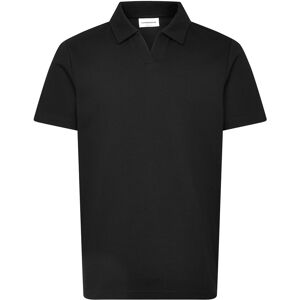 Lindbergh Waffle Polo Split Neck M Black M Lindbergh Waffle Polo Split Neck M Black M