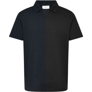 Lindbergh Waffle Polo Split Neck M Navy M Lindbergh Waffle Polo Split Neck M Navy M