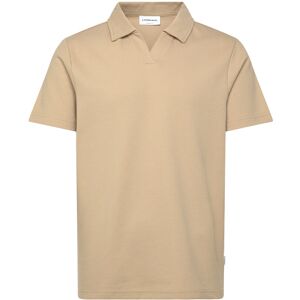 Lindbergh Waffle Polo Split Neck M Beige M Lindbergh Waffle Polo Split Neck M Beige M