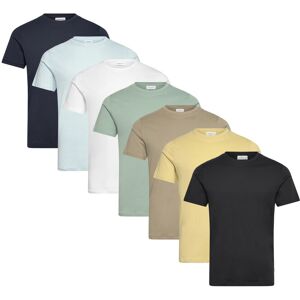 Lindbergh Basic O-Neck Tee S/S 7 Pack XXL Patterned XXL Lindbergh Basic O-Neck Tee S/S 7 Pack XXL Patterned XXL