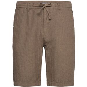 Lindbergh Linen Blend Herringbone Short M Brown M Lindbergh Linen Blend Herringbone Short M Brown M
