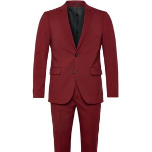 Lindbergh Plain Mens Suit - Normal Length 50 Burgundy 50 Lindbergh Plain Mens Suit - Normal Length 50 Burgundy 50