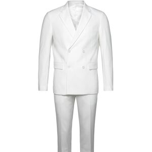 Lindbergh Plain Db Mens Suit - Normal Length 52 White 52 Lindbergh Plain Db Mens Suit - Normal Length 52 White 52