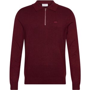 Lindbergh Ecovero L/S Zip Polo M Burgundy M Lindbergh Ecovero L/S Zip Polo M Burgundy M